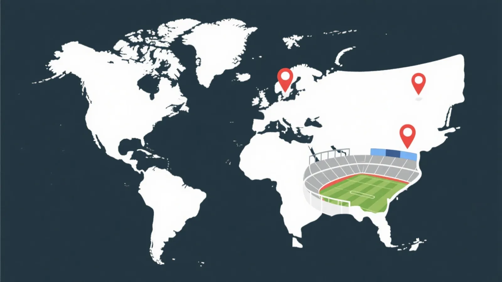 北美赛区地图与主办城市可视化